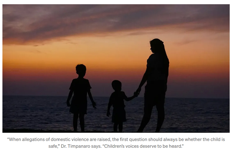 Cover or the article on domestic violence and parental alienation in family court